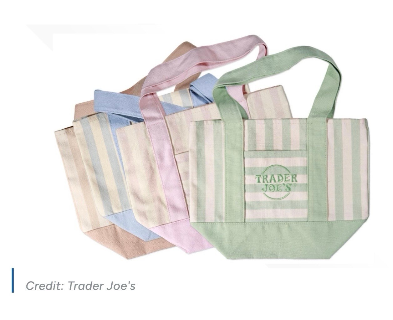 PREORDER ALERT Trader Joe’s Summer 2026 Striped Mini Canvas Totes