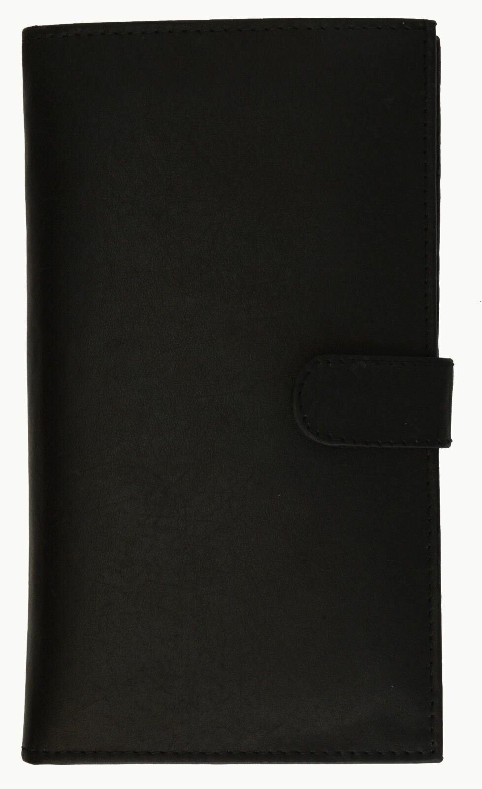 Genuine Leather Credit Card Holder Wallet 19 Card Slots + 1 ID Window with Snap