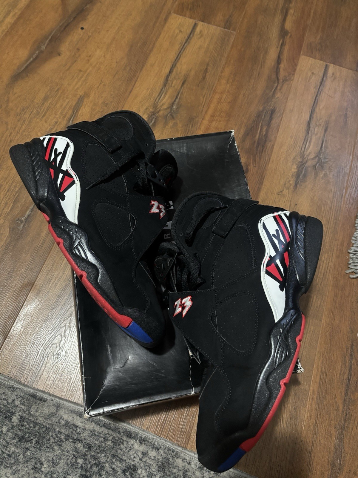 Air Jordan 8 Playoff 2023 Size 12 Bred Red Thunder
