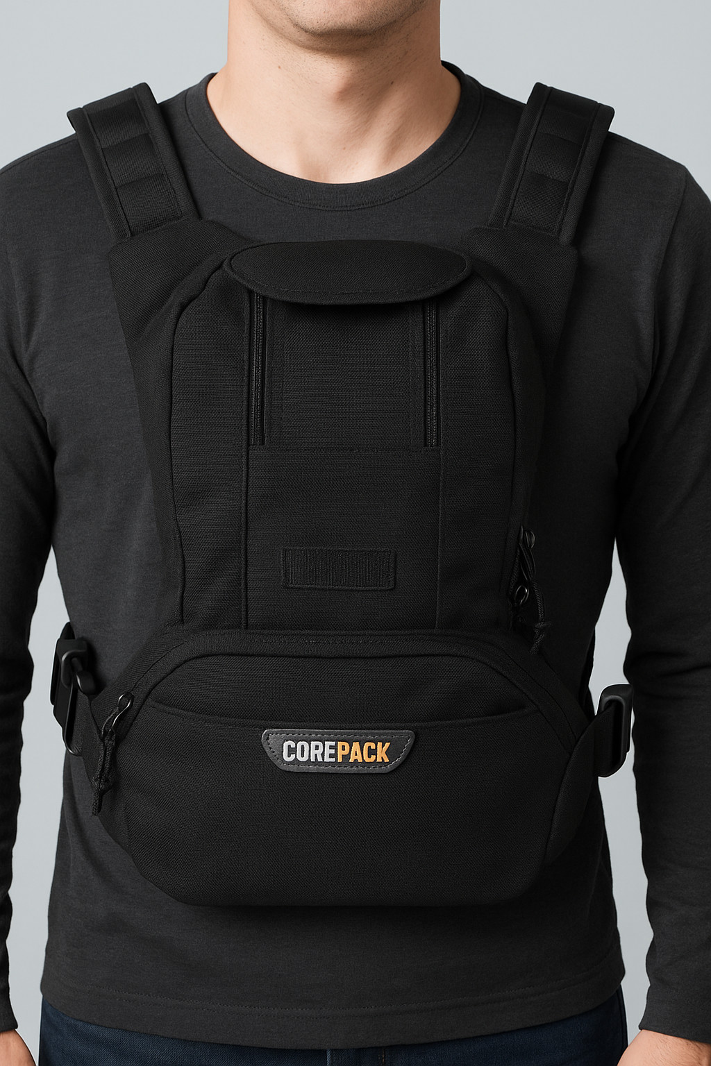 Chest Pack Black Outdoors Adventure Gear