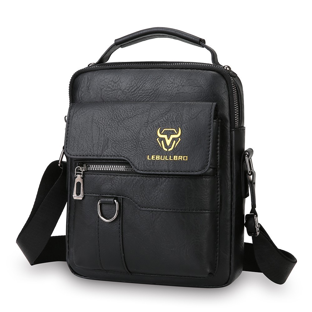 US Men’s Leather Handbag Sling Bags Shoulder Messenger Bag Business Outdoor Bag
