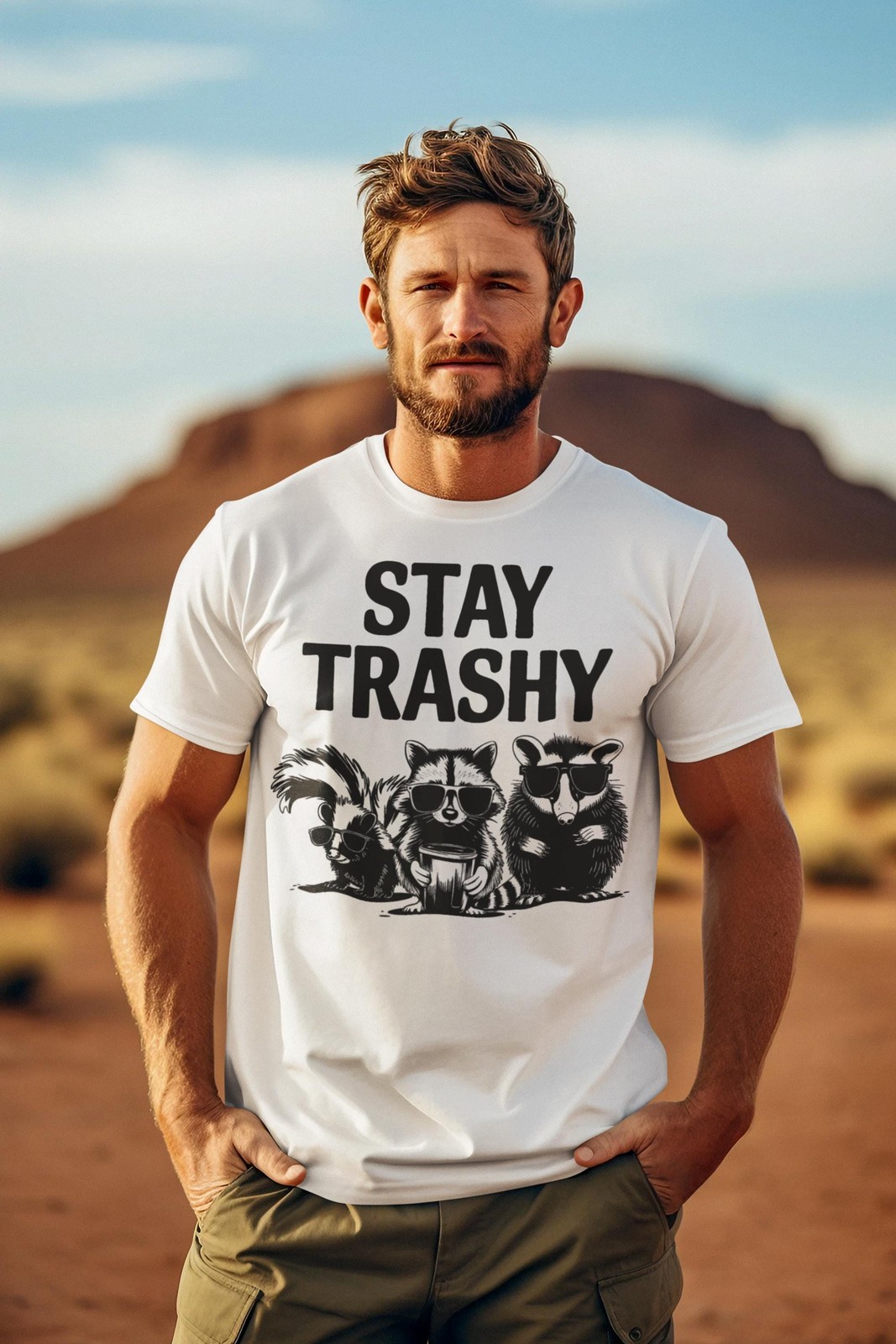 Funny Wildlife T-Shirt with Raccoon, Opossum, and Skunk | Retro 90s Shirt |