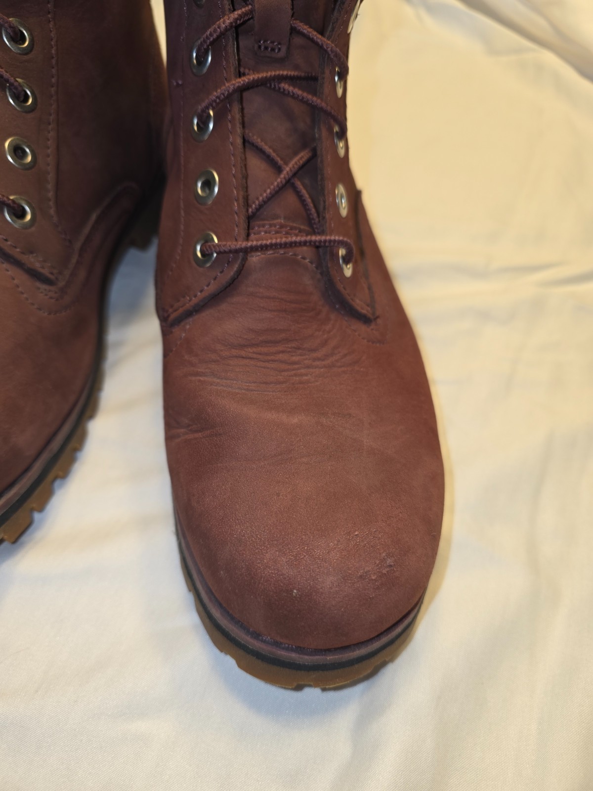 Timberland Mens 8.5 Burgundy Newmarket Leather 6″ Boots (A1PHQ) NWOB