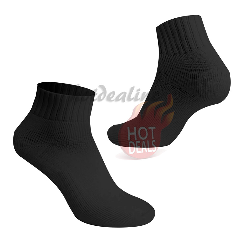 3/6/12 Pairs Men Sport Athletic Thick Cotton Ankle Low Cut Socks Size:9-11/10-13