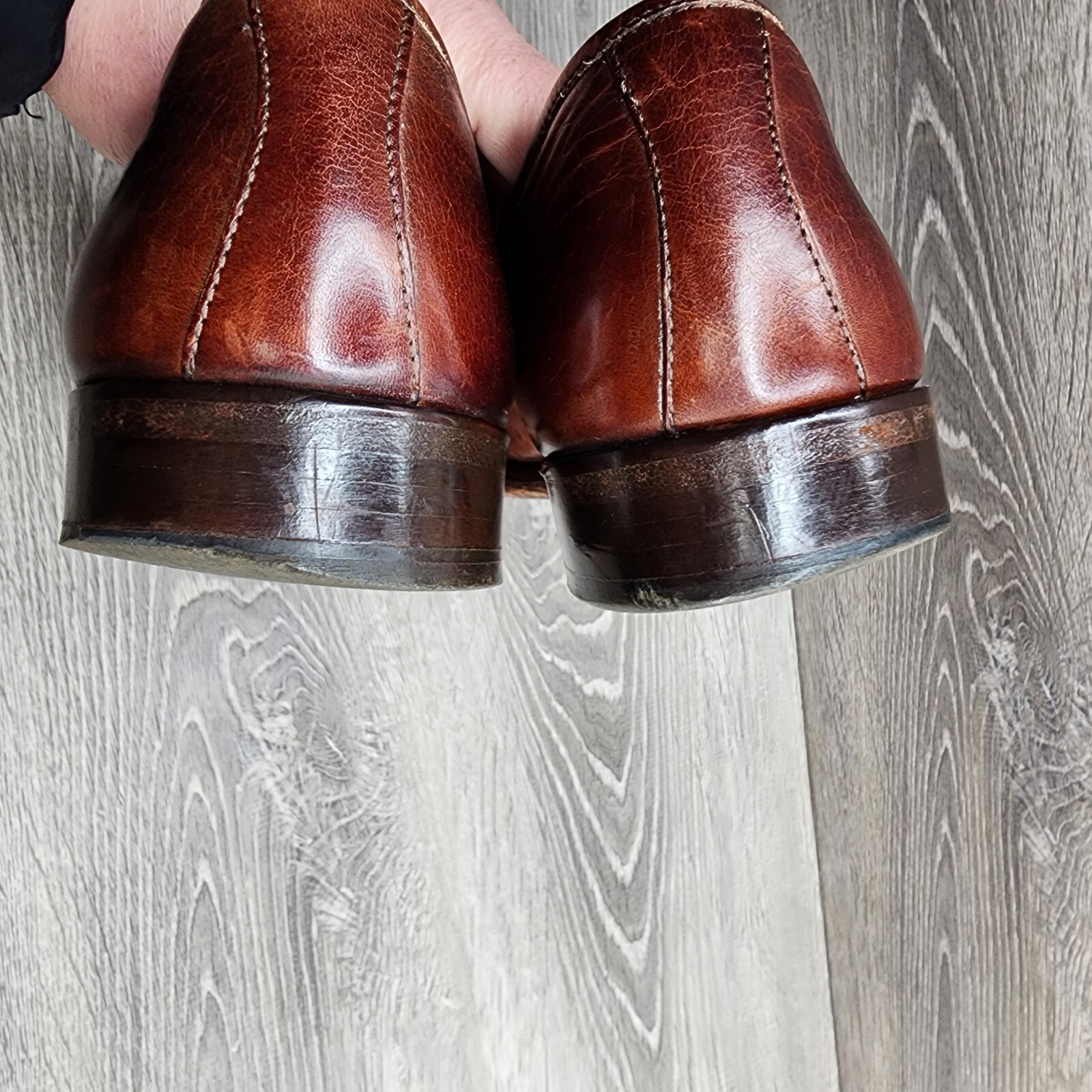 Magnanni Sasso Brown Leather Penny Loafers Mens 9.5 M Dress Shoes Made in Spain