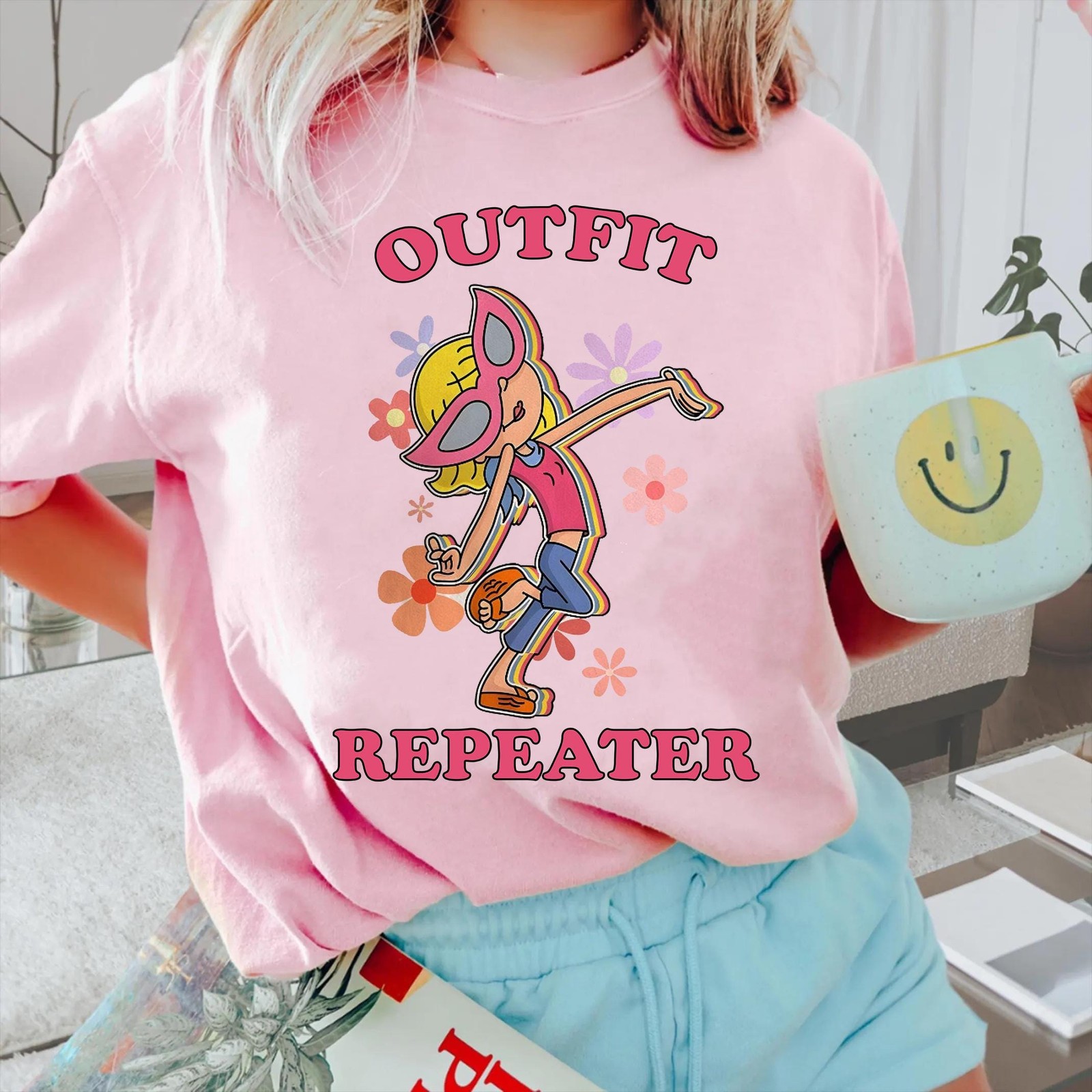 2000s Nostalgia Graphic Shirt Repeat Outfit Vacation Trip Top