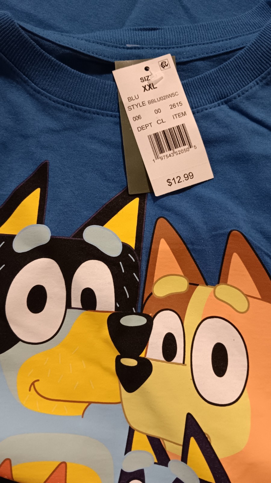Bluey Unisex Adult T-shirt Size XXL | FAST FREE SHIPPING