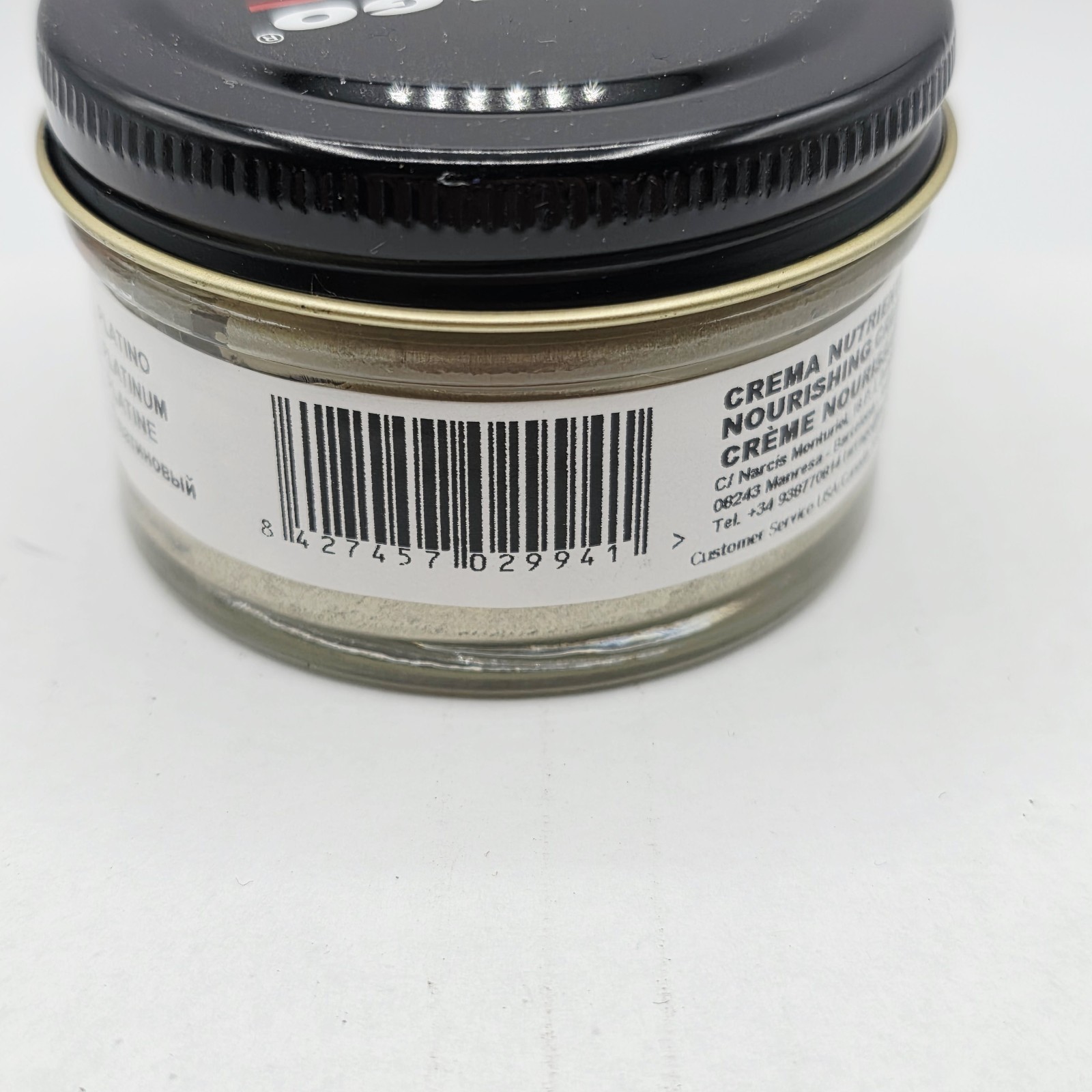 Tarrago Shoe Polish # 506 Platinum Cream Leather Protector 1.76 oz. 50ml Boot