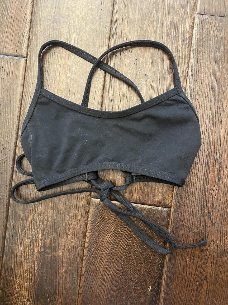 JOLYN Grayson Black 2-Piece Bikini Set Spaghetti Straps Lined Adjustable S A