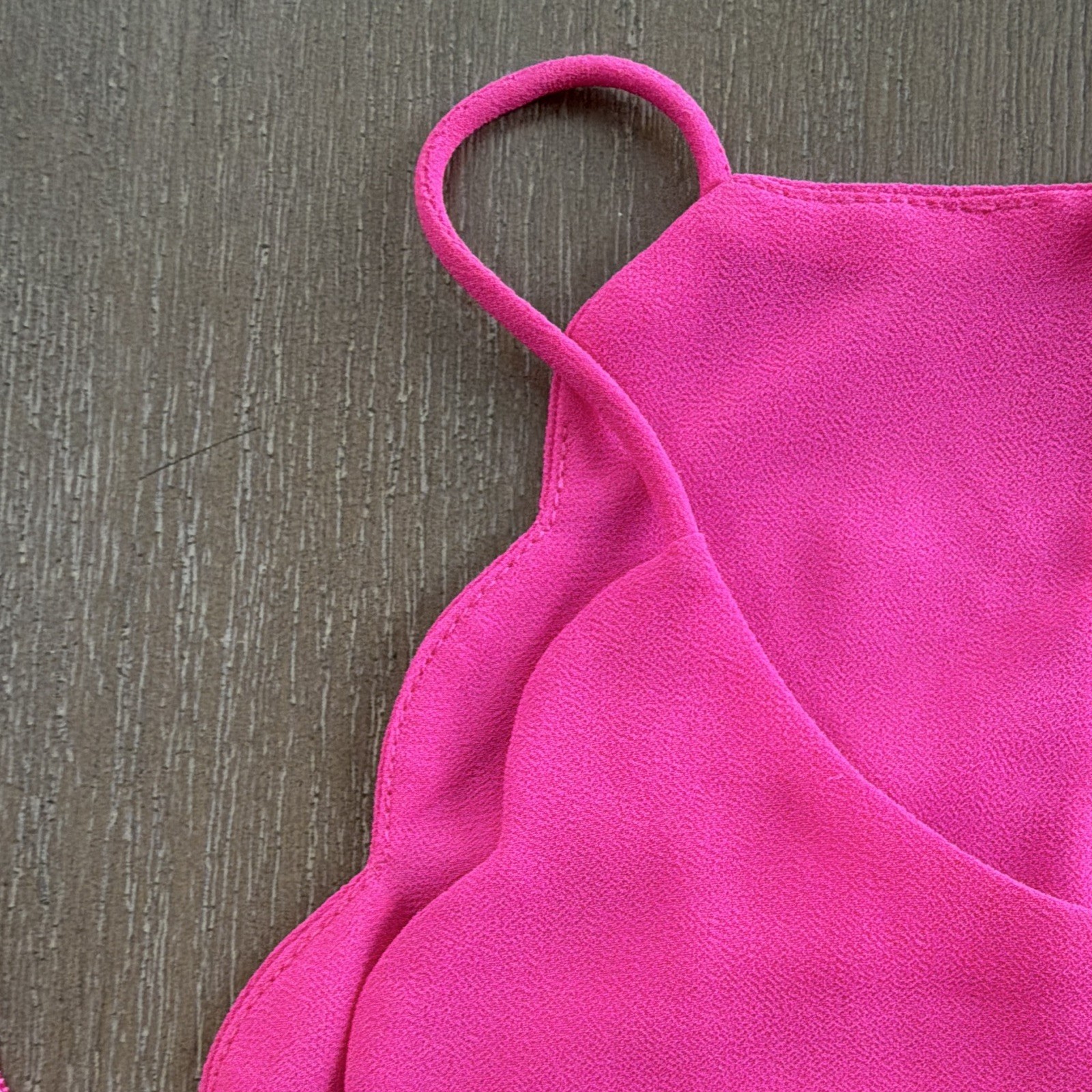 Naked Zebra Pink & Yellow Chiffon Spaghetti Strap Cami Blouse Women’s Small Lot