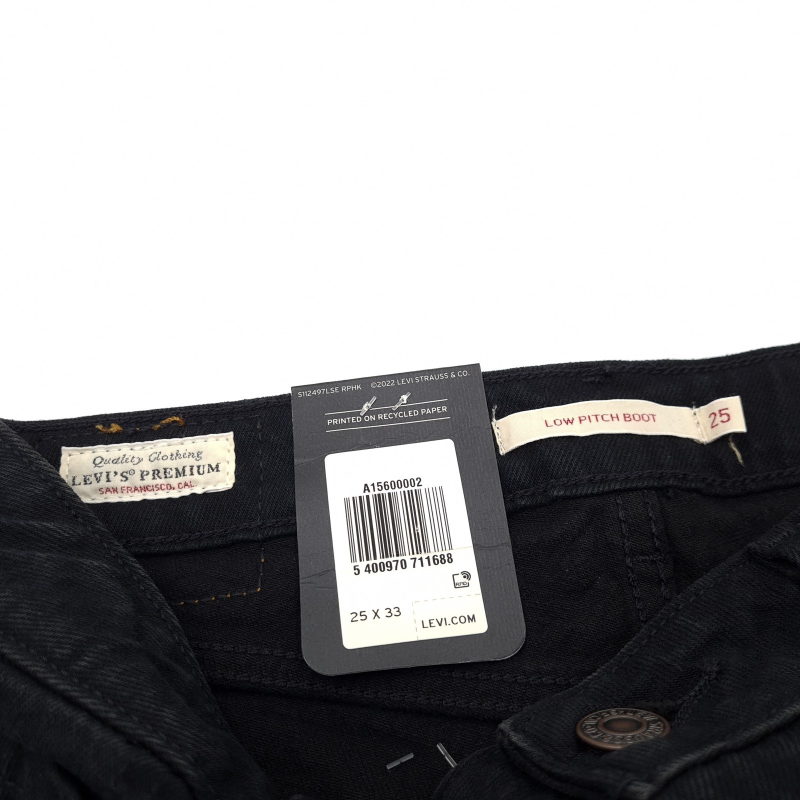 Levi’s Jeans Low Pitch Boot Women Stretch Slim Bootcut Ta1 Size W25 L33