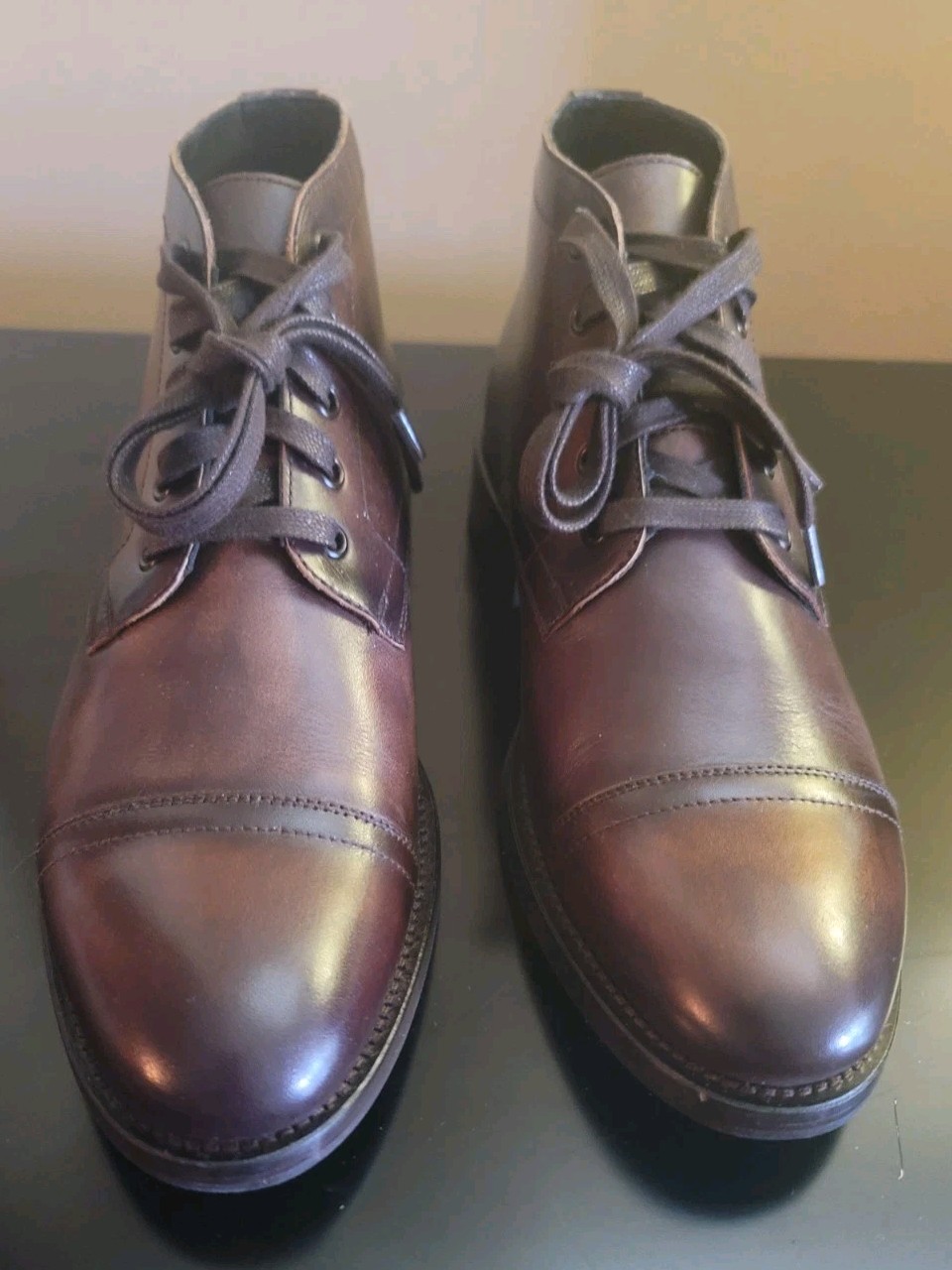Thursday Boot CADET Men’s Size 8.5 Rich Mahogany Brown Leather Cap Toe Boot NEW