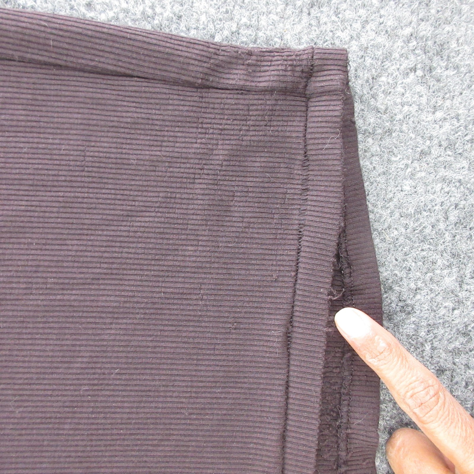 Skims Dress Womens 2X Brown Modal Nylon Spandex Stretch Long Ribbed