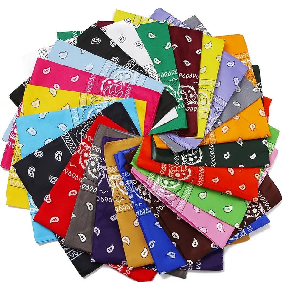 USA Seller 100% Cotton Paisley Bandanas 22″X22″ Scarf Head Neck Bandannas
