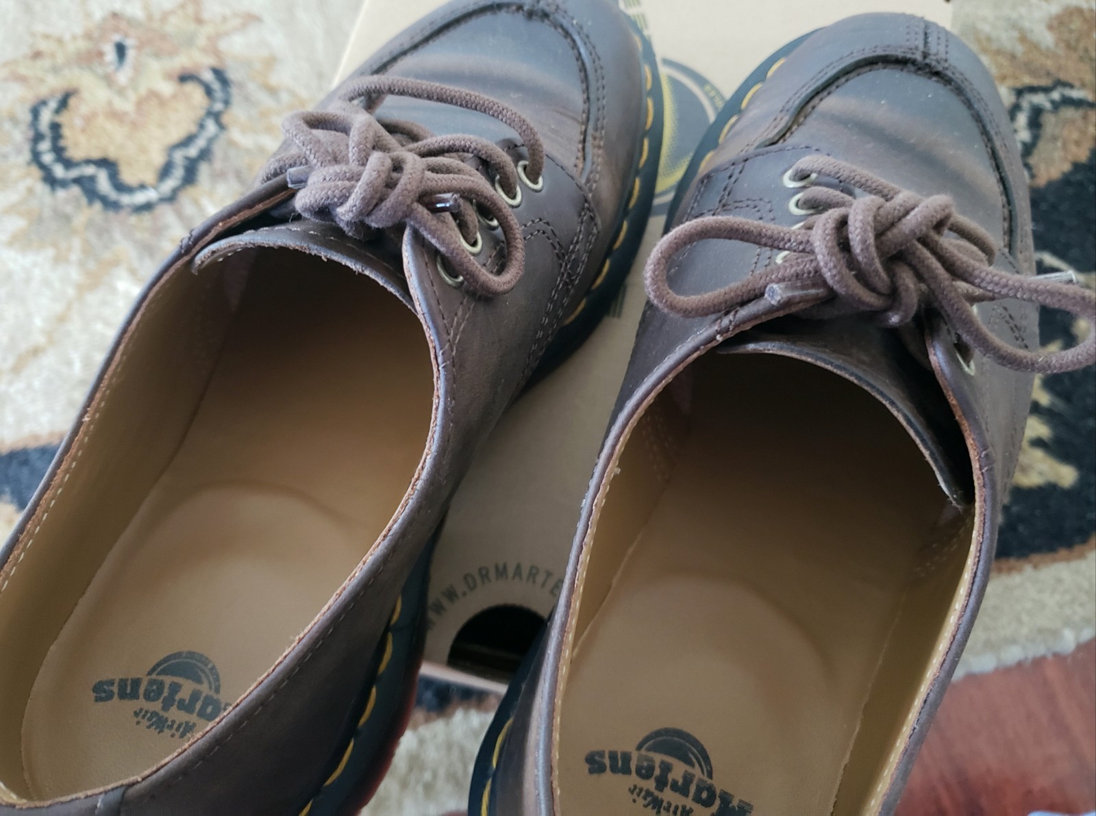 Dr. Martens 2046 Crazy Horse Dark Brown Leather Shoes Oxford UK 4 Women 6 Men 5
