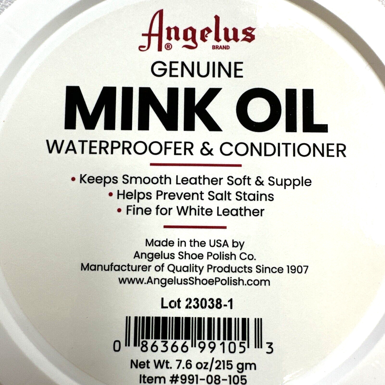 Angelus Genuine Mink Oil Waterproofer And Conditioner 7.6 oz / 215gm for Leather