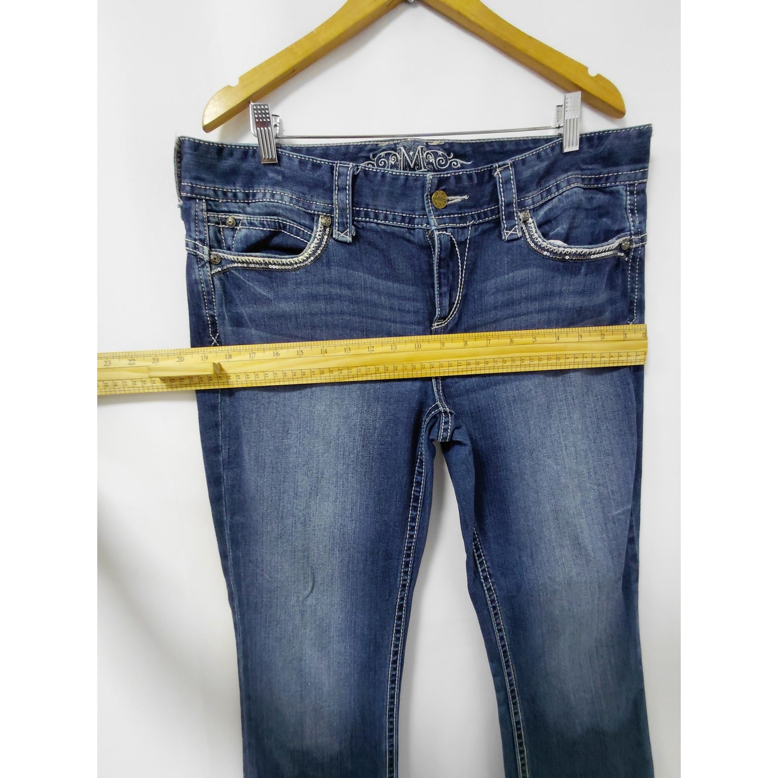 Maurices Premium Jeans Blue Denim Mid Rise Mid (10-12 in) Regular Size 15/16