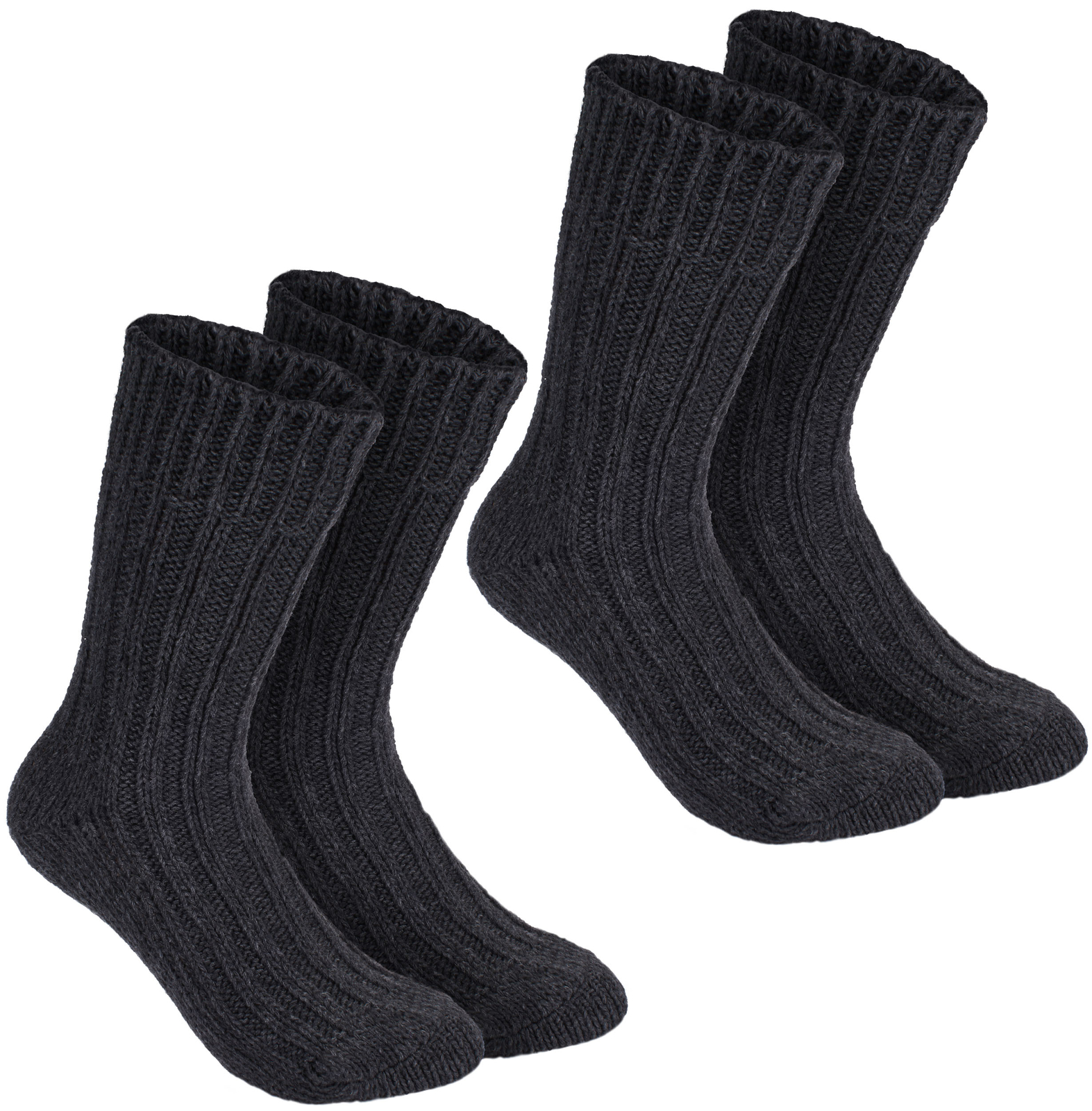 BRUBAKER 2 Pairs Unisex Alpaca Wool Socks – Thick Winter Socks for Men or Women