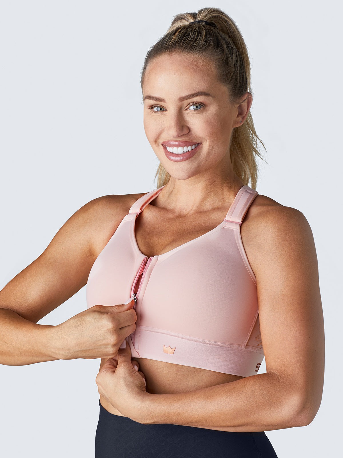 SHEFIT FLEX Sports Bra 1Luxe Blush High Support Workout Athletic Gear