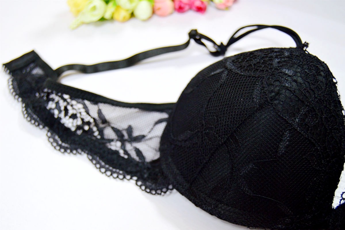 Floral Embroidery Underwire Bra Lot Push Up Padded Enhancer Bra Set Panties AB C