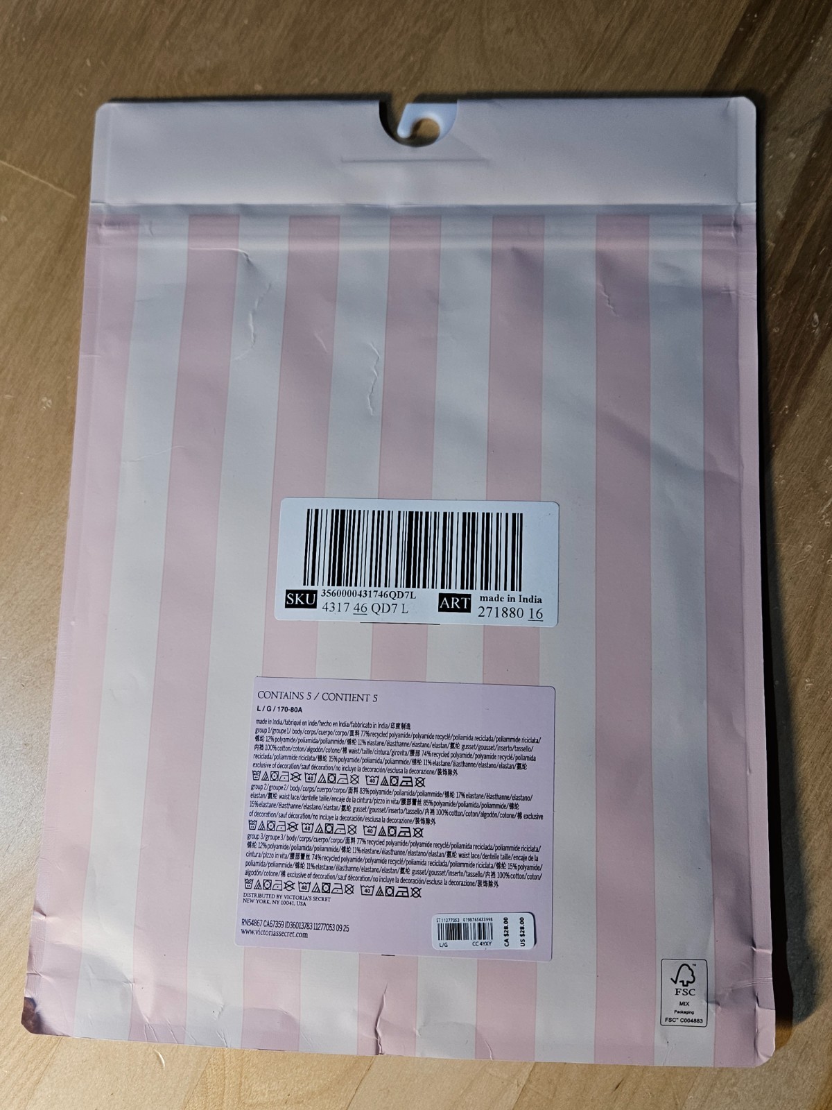 VICTORIA’S SECRET 5-Pack Lace Thong Panties Size L, M, S New #D1-3