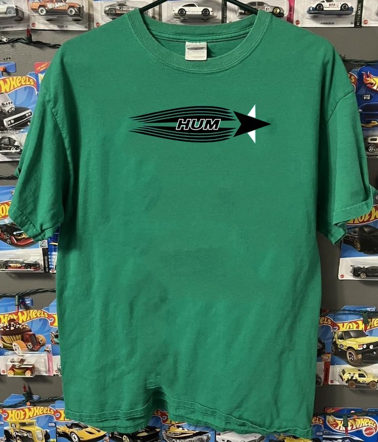Rare HUM Band Star Logo Green Short Sleeve T shirt Classic tee NH27313