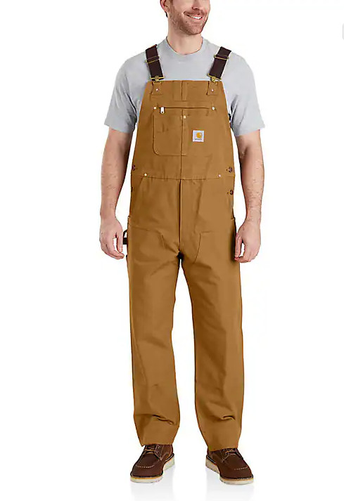 FLASHSALE! Carhartt Men’s Iconic R01 Duck Bib Overall Regular Size Fast Ship