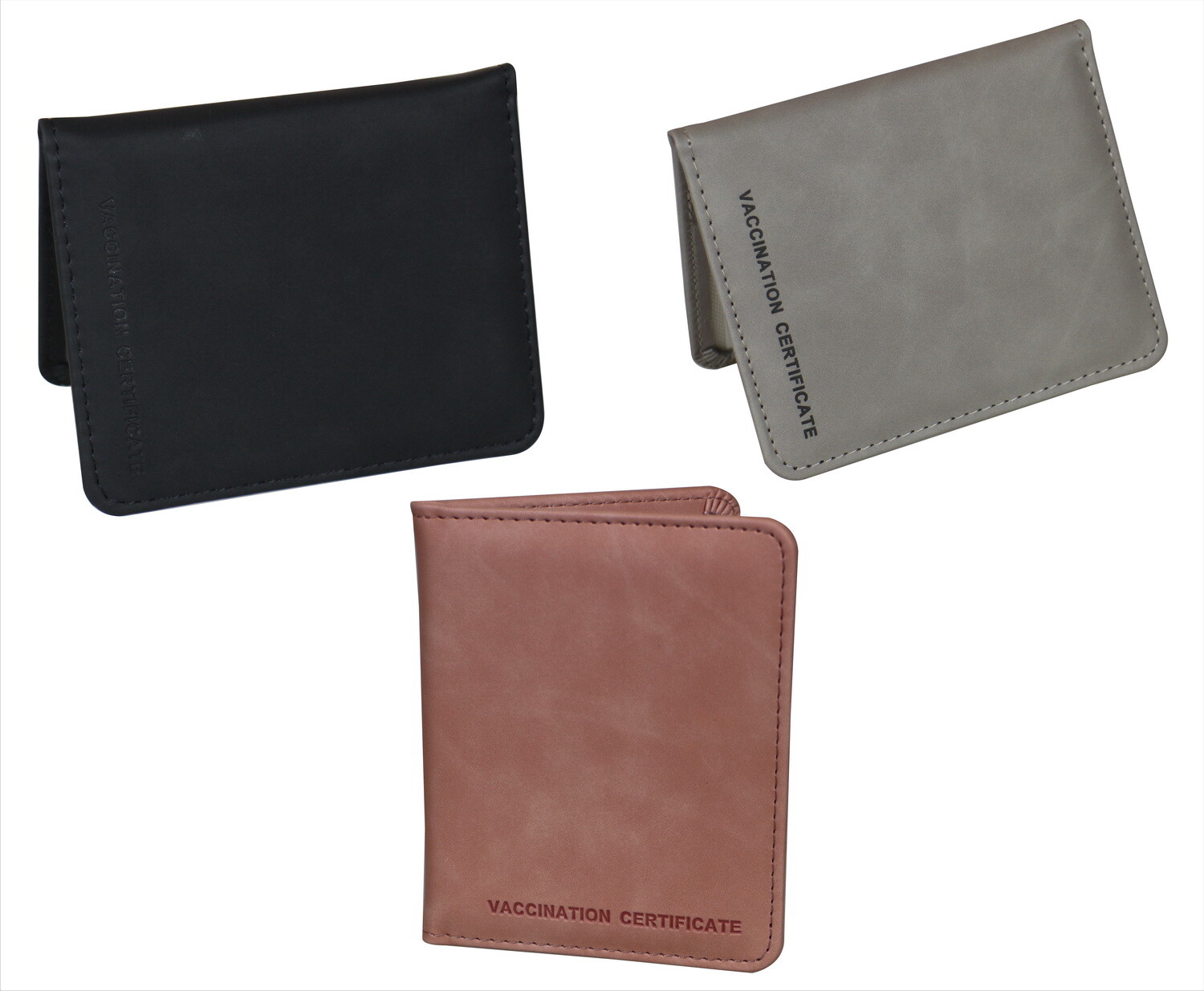 1 Pack 4″ x 3″ Vaccination Record Card Holder Leather Vaccine Protector
