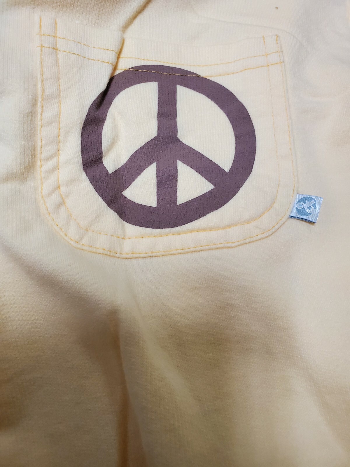 Womens Juniors David & Goliath Yellow Peace Lounge Sweatpants Sweats Pants