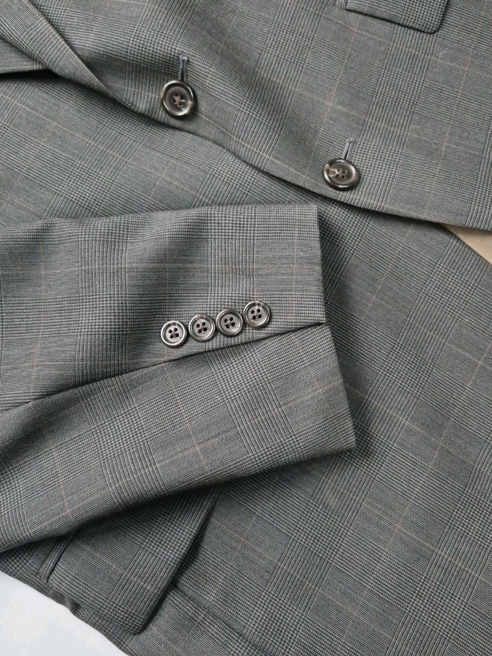 🇺🇸 Vtg Chaps Ralph Lauren Mens Wool Sports Coat 42R Dark Taupe 2 Button