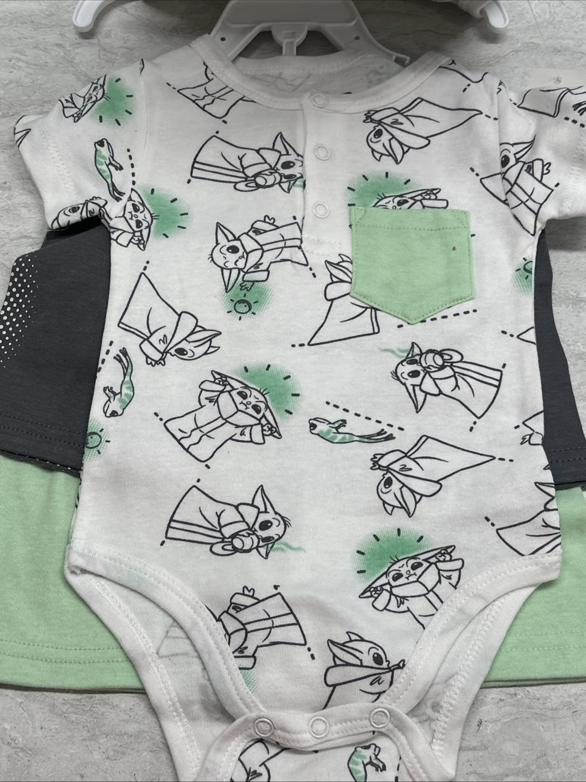 9M Star Wars Mandalorian 4 Piece Set Tops With Shorts NWT 9 Month