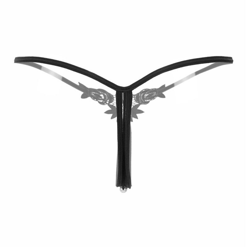 Women Sexy Thong Underwear Pearl Lace G-string Panties Lingerie T-back Knickers