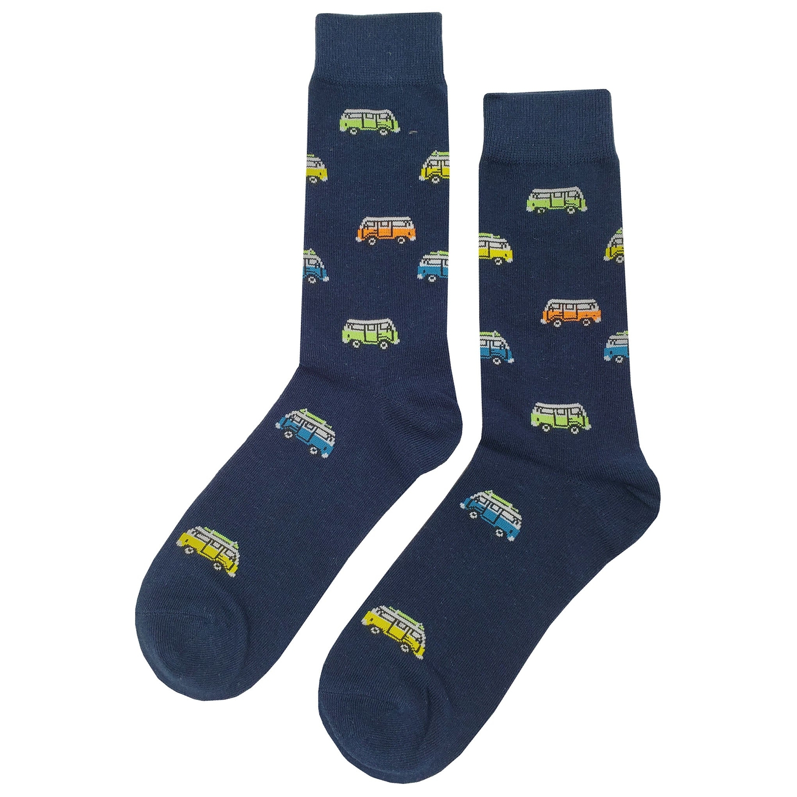 NWT Car Bus Dress Socks Novelty Men 8-12 Multicolor Crazy Fun Sockfly