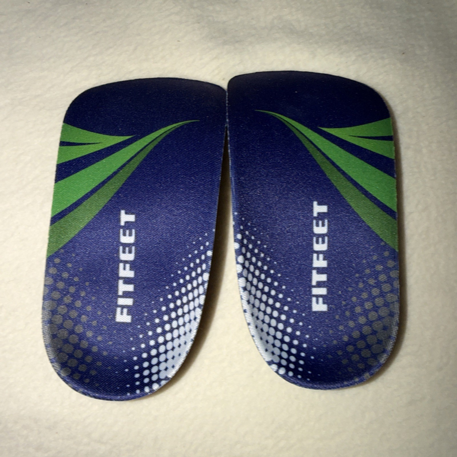 FitFeet Orthotic Inserts 3/4 Length, High Arch Support Foot Insoles Blue Large
