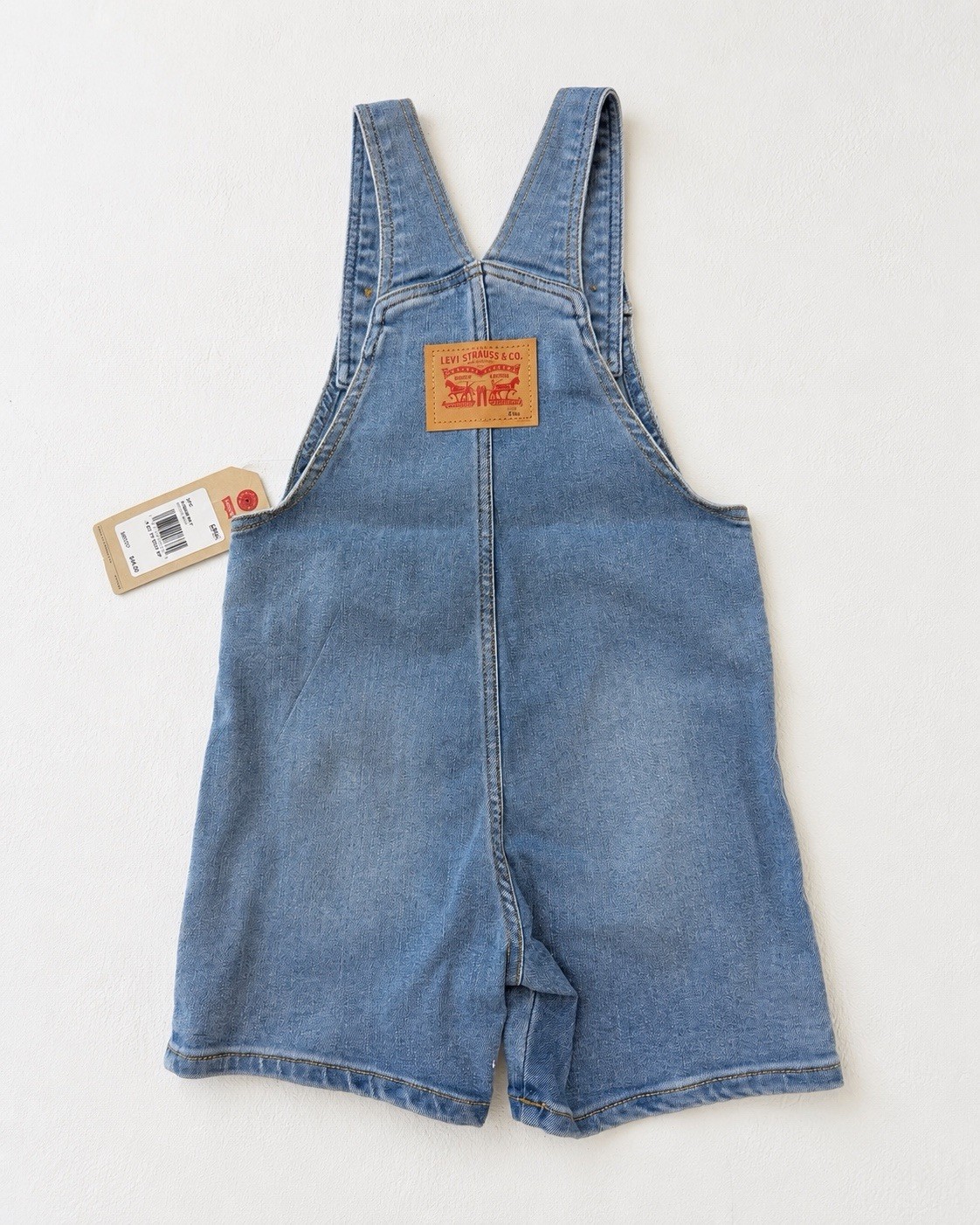 Levi’s Kids 2 Piece Shortall Set Size 4 XS Denim Overalls Nautical NWT
