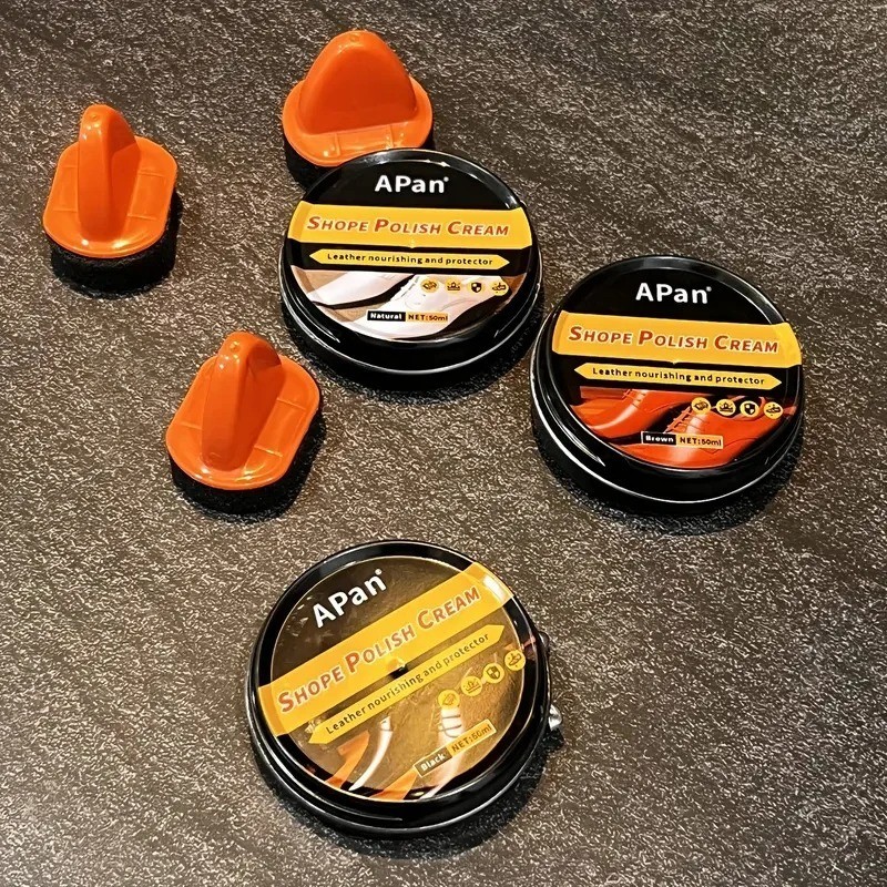 Shoe Boot Polish Quickly Shine Leather PASTE WAX Protector Waterproof 50ml Can