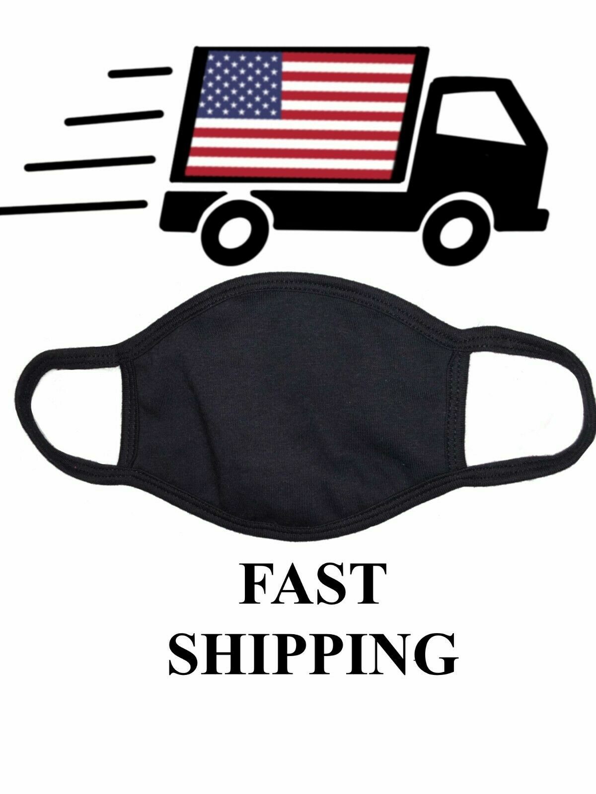 [5-Pack] Black Face Fashion Mask Washable Reusable Unisex Adult MASK US SELLER