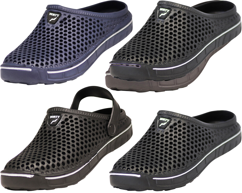 NORTY Men’s Slip On Clog Sandal, Walking, Garden Shoe – Runs 2 Sizes Small