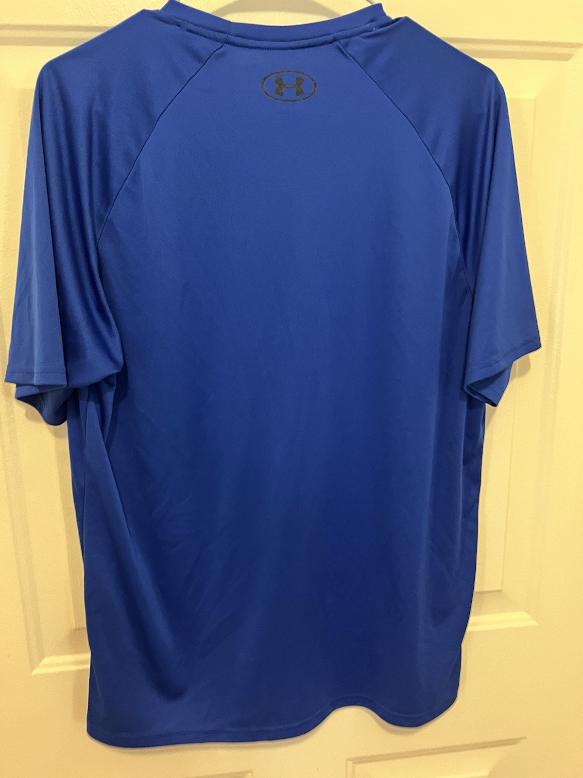Under Armour HeatGear Lightweight Loose Fit T-Shirt Blue Crew Neck Short L