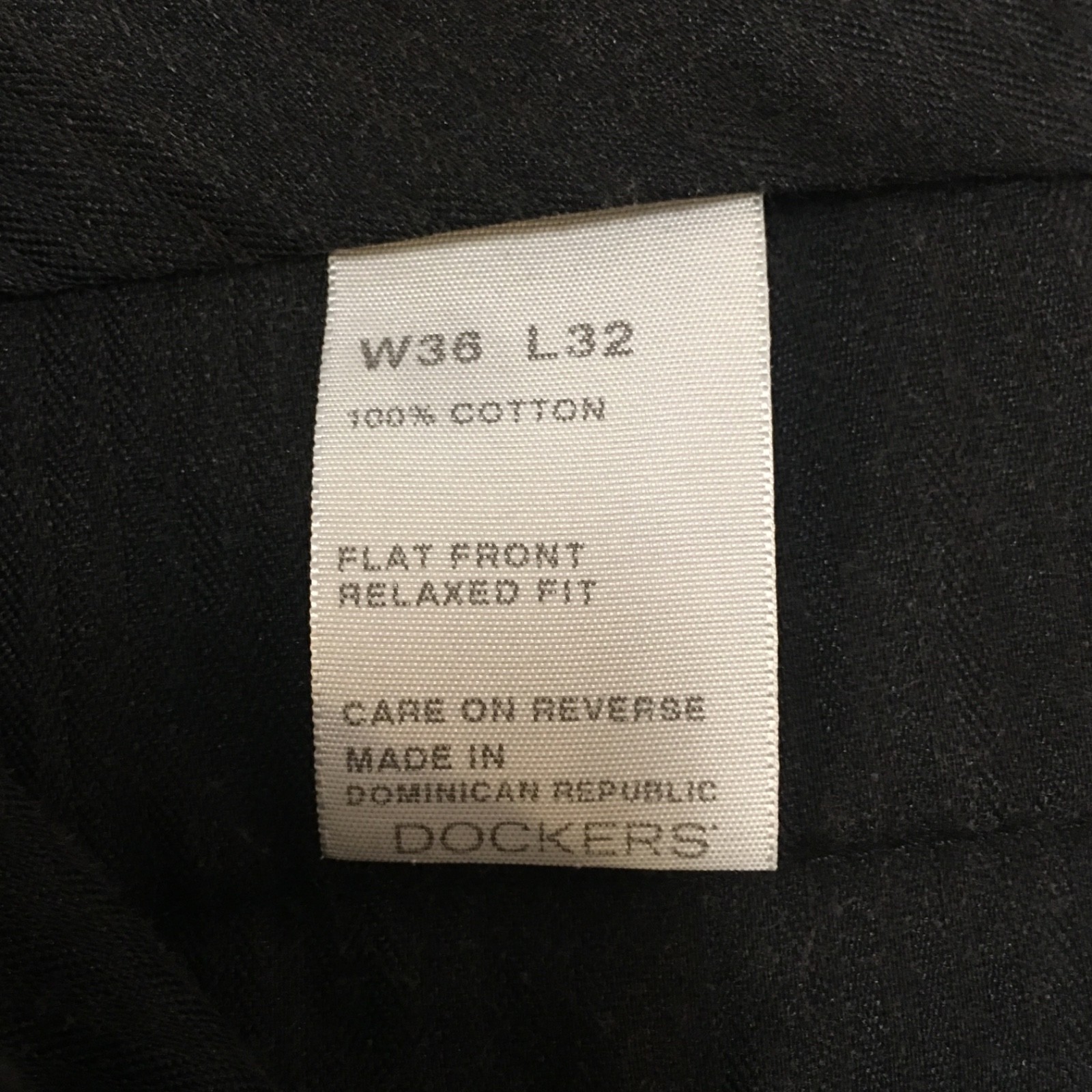 Dockers Collection Men 36×32 Dress Pants Navy Blue Flat Front Relaxed Fit Cotton