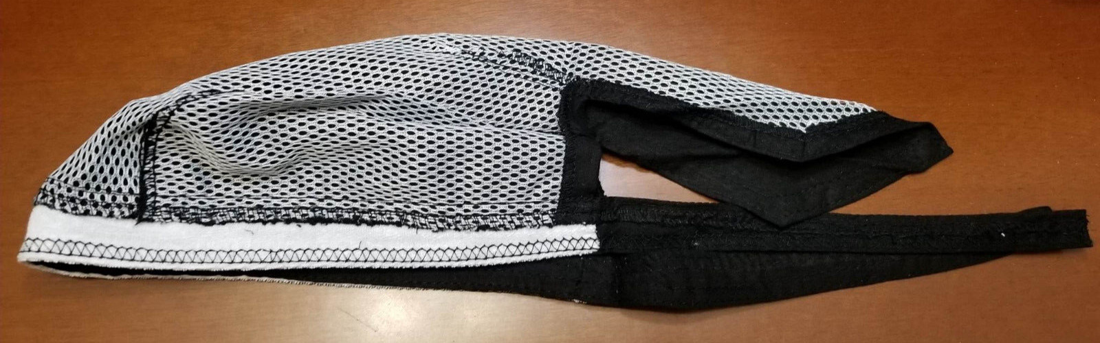 Black Bandana Head Wrap Cap w/ Sweatband Dorag Motorcycle Doo Rag Du Dew Cotton