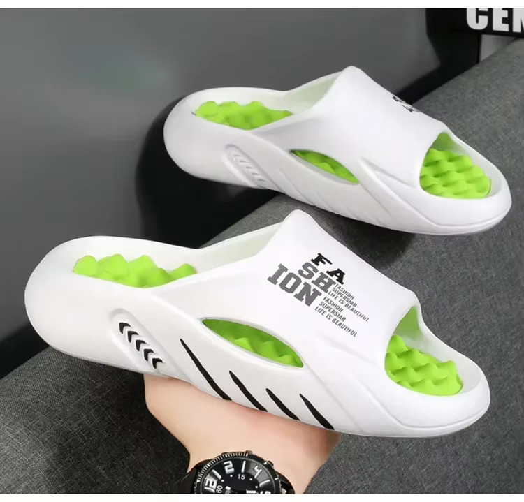 Men’s Summer Massage Slippers EVA Soft Sole Beach Slides Shoes Outdoor Gym Gift