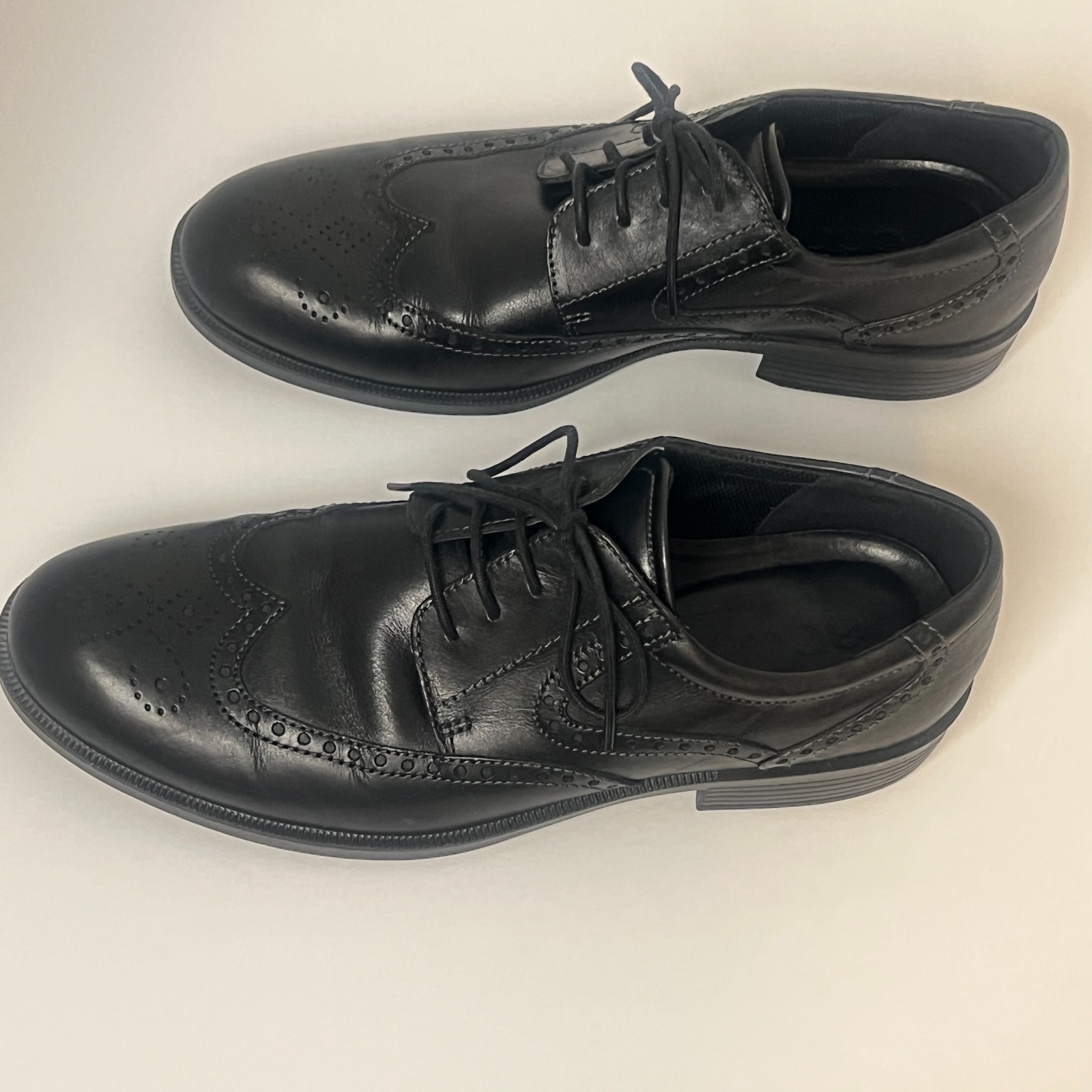 ECCO Metropole London Wingtip Oxford Shoes Men’s Sz 44 US 11 Black New Brogue