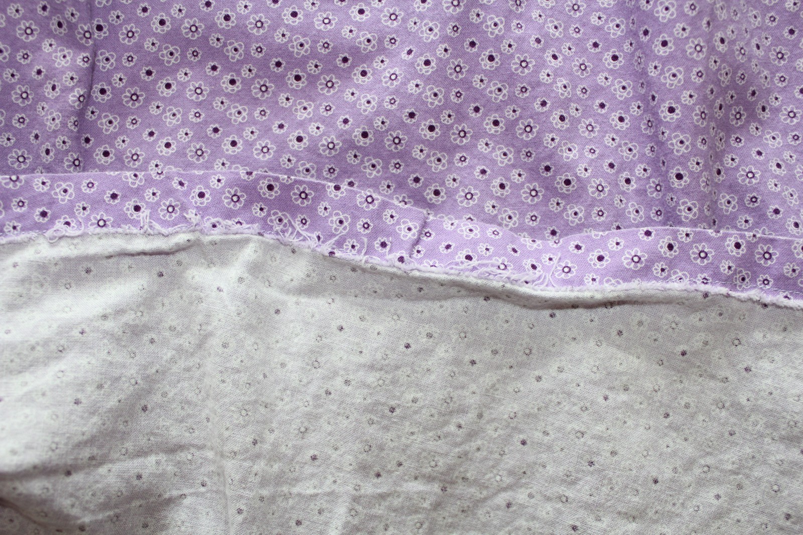 Handmade Vtg 70s Muumuu Dress Purple Cotton Floral Peter Pan Collar Lavendar XS