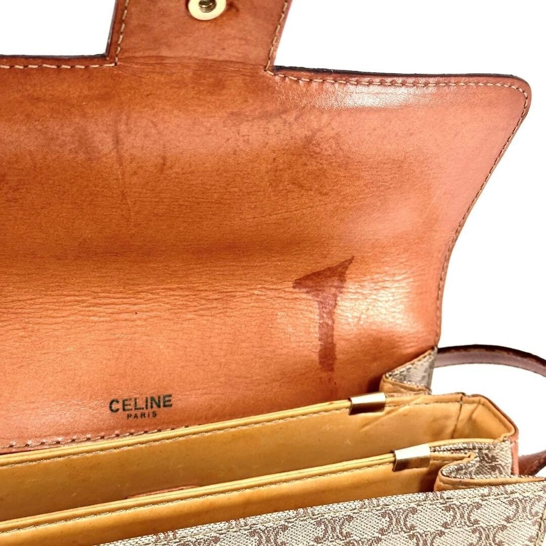 CELINE Shoulder Bag Macadam Horse carriage hardware Authentic From Japan