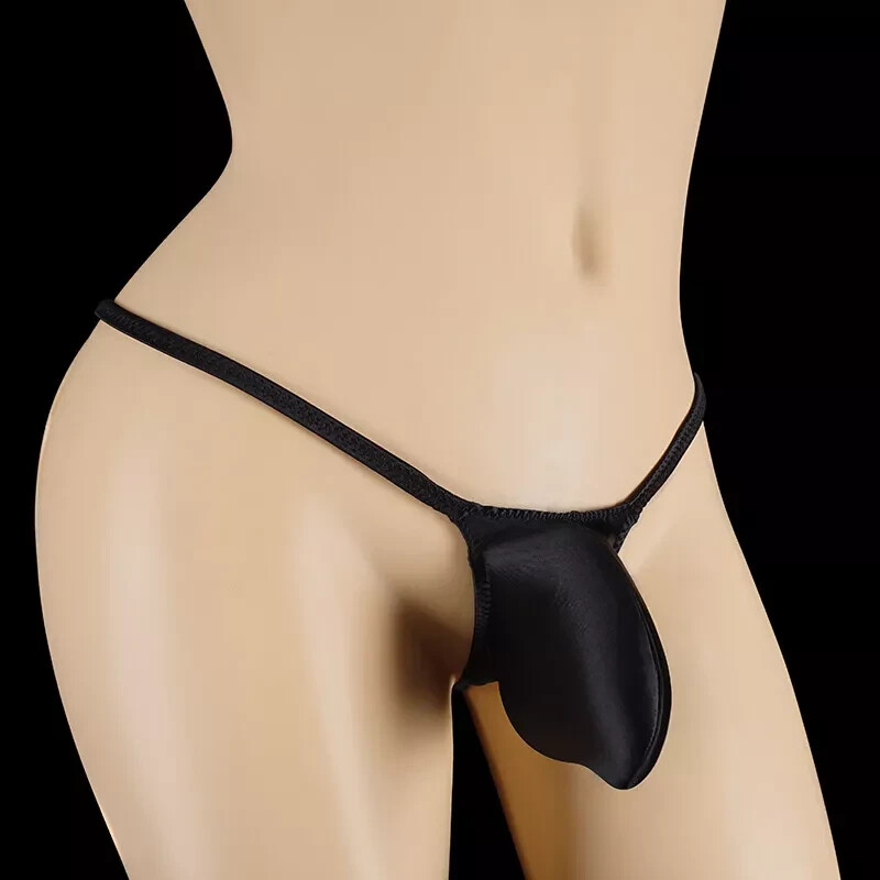 MENS SEXY OIL GLOSS GRAPE SMUGGLERS MICRO THONG-BLACK (MEDIUM 28-32)