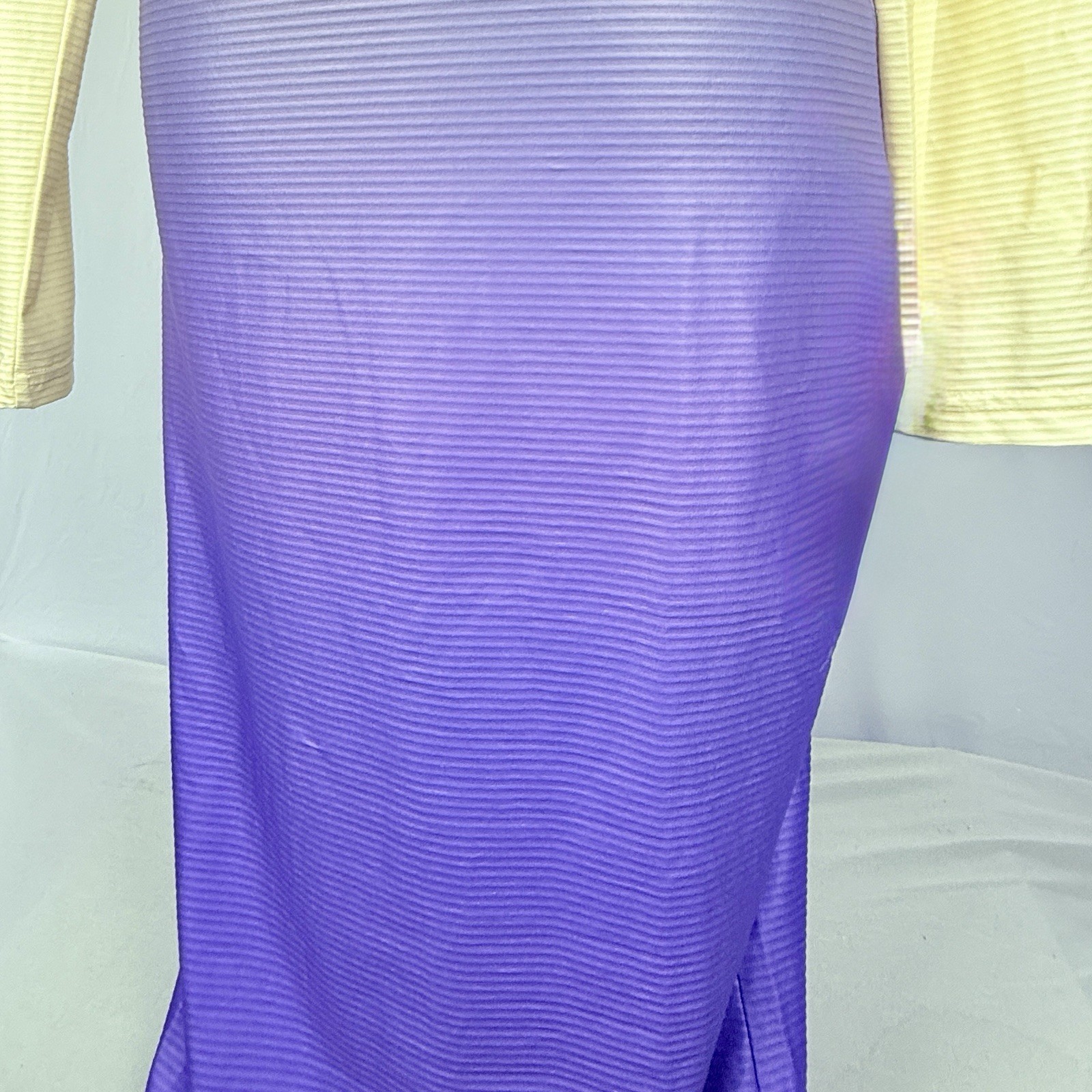 OYROSY Ombre Yellow-Purple Maxi Dress with 3D Flower – As Seen on Today Show