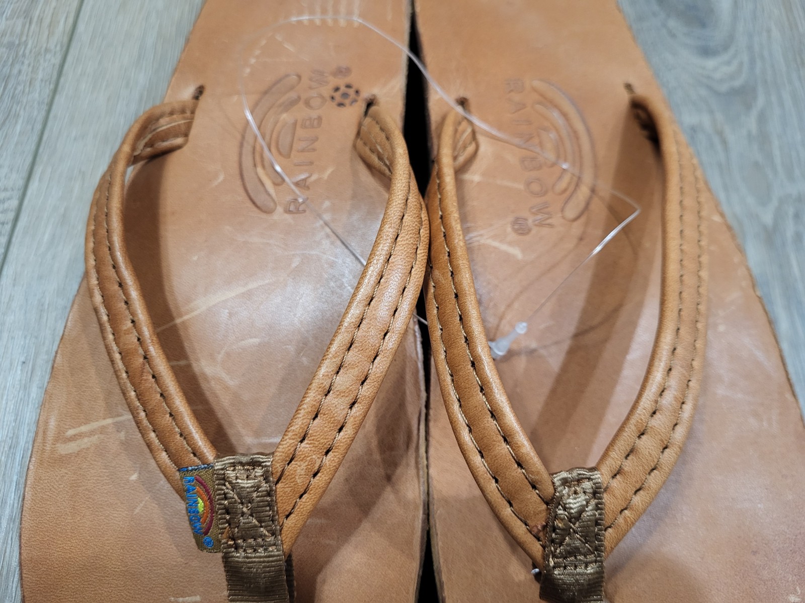 RAINBOW Thong Sandals Double Layer Redwood Womens XL 8.5-9.5 302ALLN Leather $74