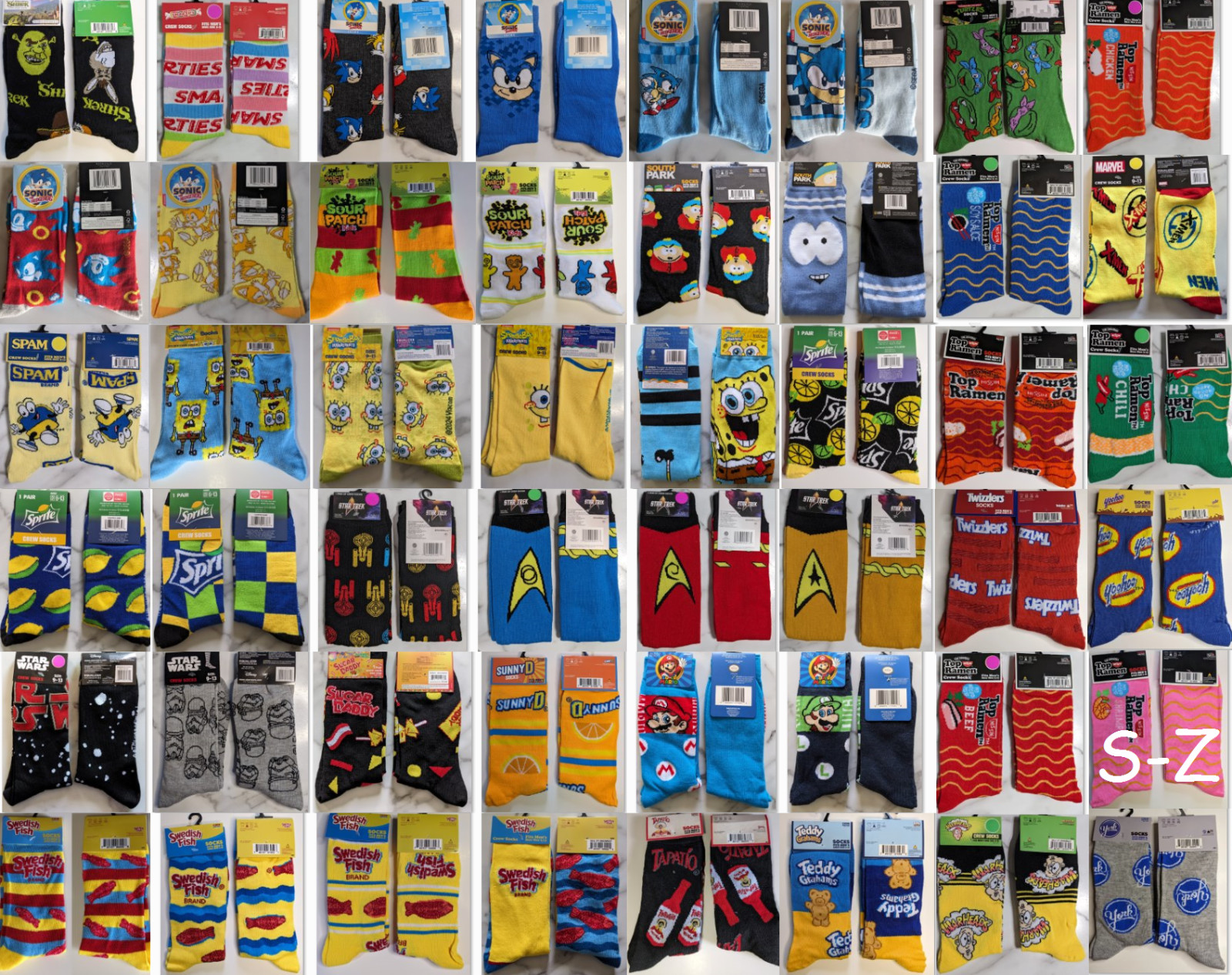 Odd Sox Crazy Socks Mens Size 6-12 Crew Socks Novelty Gift Gag Funny Food 2024 C