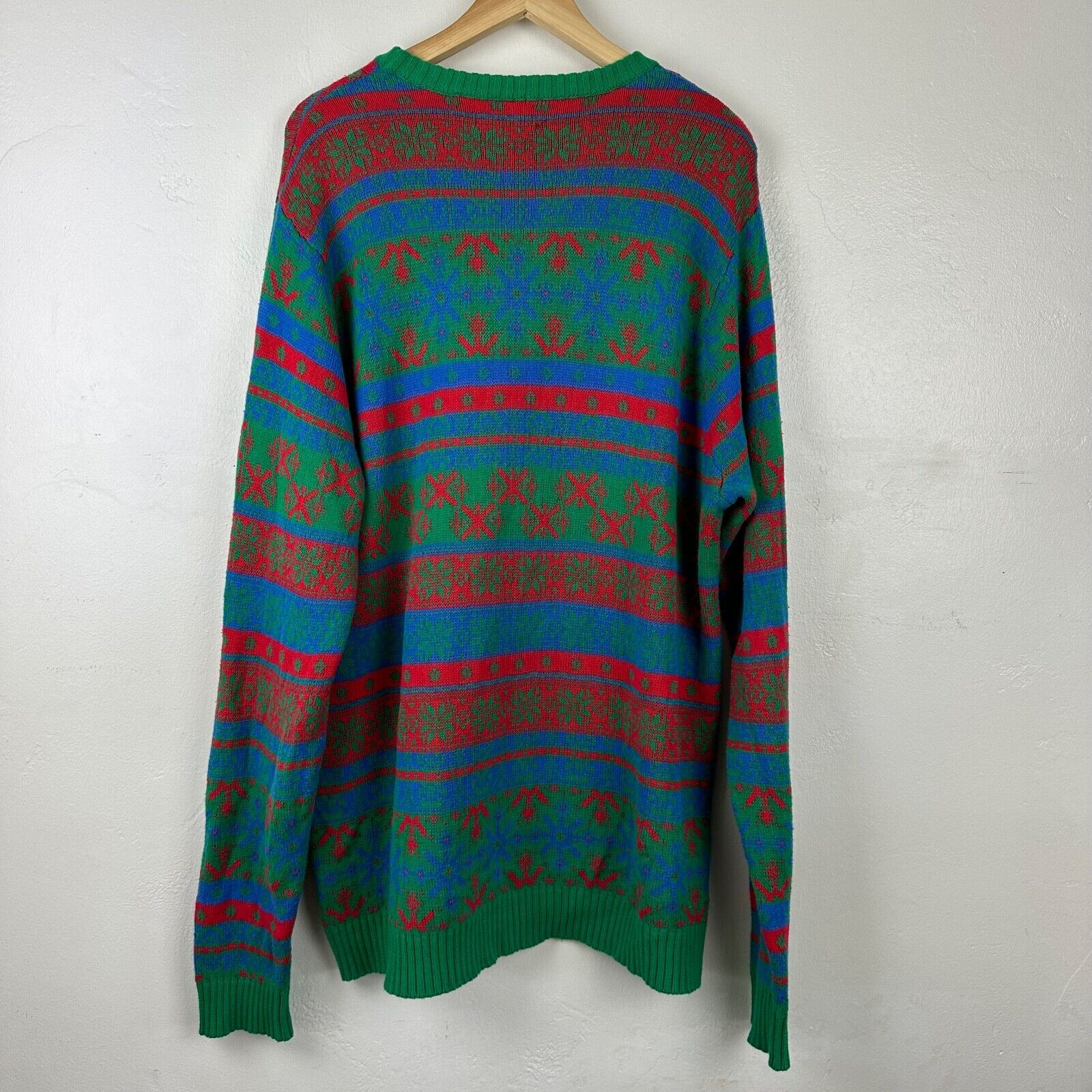 Blizzard Bay Muscle Rudolph Mistletoe Balls Christmas Funny Ugly Sweater Size XL